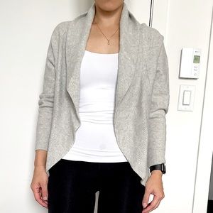 Club Monaco XS grey cashmere open cardigan